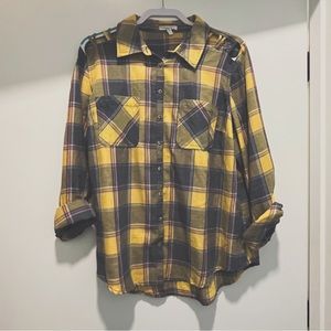 Maurices Yellow Flannel, 1XL